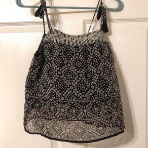 Patterned Flowy Tank Top